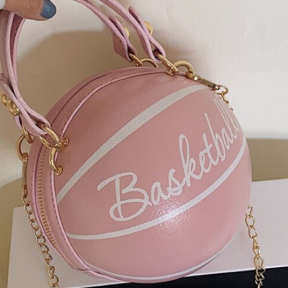 MischkaPu Handbags - Basketball Shaped Satchel Bag Pink